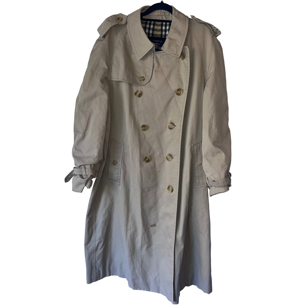 Burberrys Trench Coat Vintage Overcoat Classic Menswear Outerwear‎ size 44